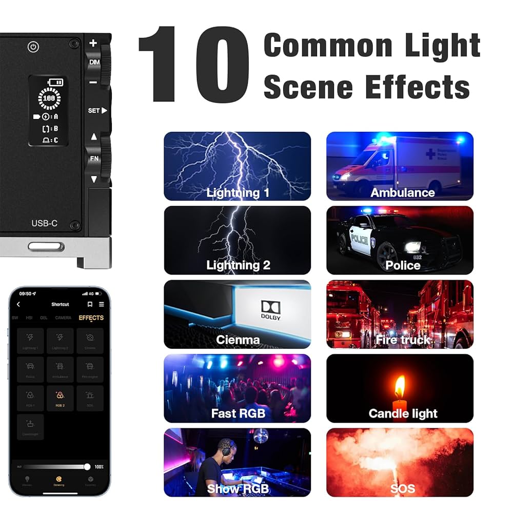 PXL RGBビデオライト G1S 2個セット Amazon | LED ビデオライト Pixel G1S RGB 撮影用照明ライト